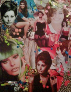 This is a collage i did quickly for an Italian man last year as a gift. The Queen Sophia Loren, in the many different looks I love.