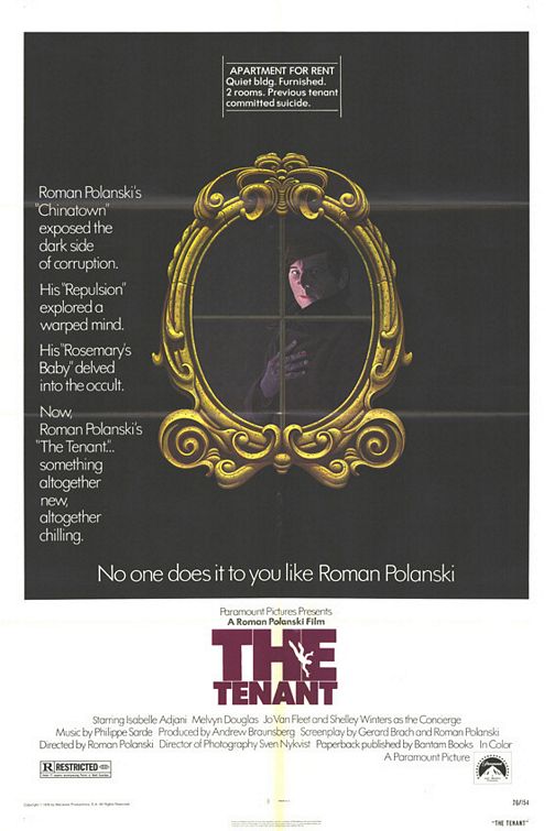 The genius/sicko's film king's, little known film called The Tenant. Love this poster
